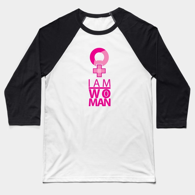 i am woman Baseball T-Shirt by angsabiru